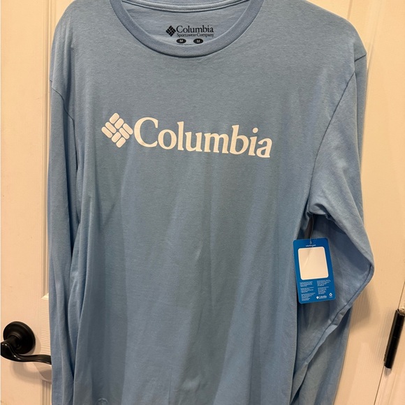 Columbia Men's Sky Blue Long Sleeve Tee - Picture 2 of 6